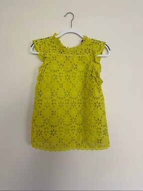 J Crew eyelet top
